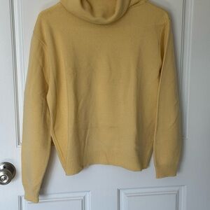 Pendleton Pale Yellow Turtleneck Sweater 100% Wool